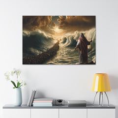 Moses Parting the Red Sea Canvas wall decor Christian Religious Wall Art Decor