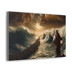 Moses Parting the Red Sea Canvas wall decor Christian Religious Wall Art Decor