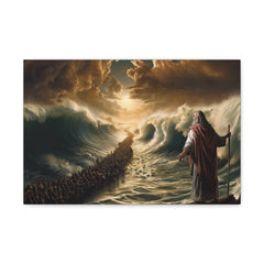 Moses Parting the Red Sea Canvas wall decor Christian Religious Wall Art Decor