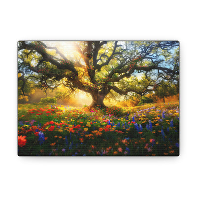 Garden of Eden Tree of Life Painting Canvas Print, wall decor, Symbolic Artwork, Colorful Décor, Unique Art Gift