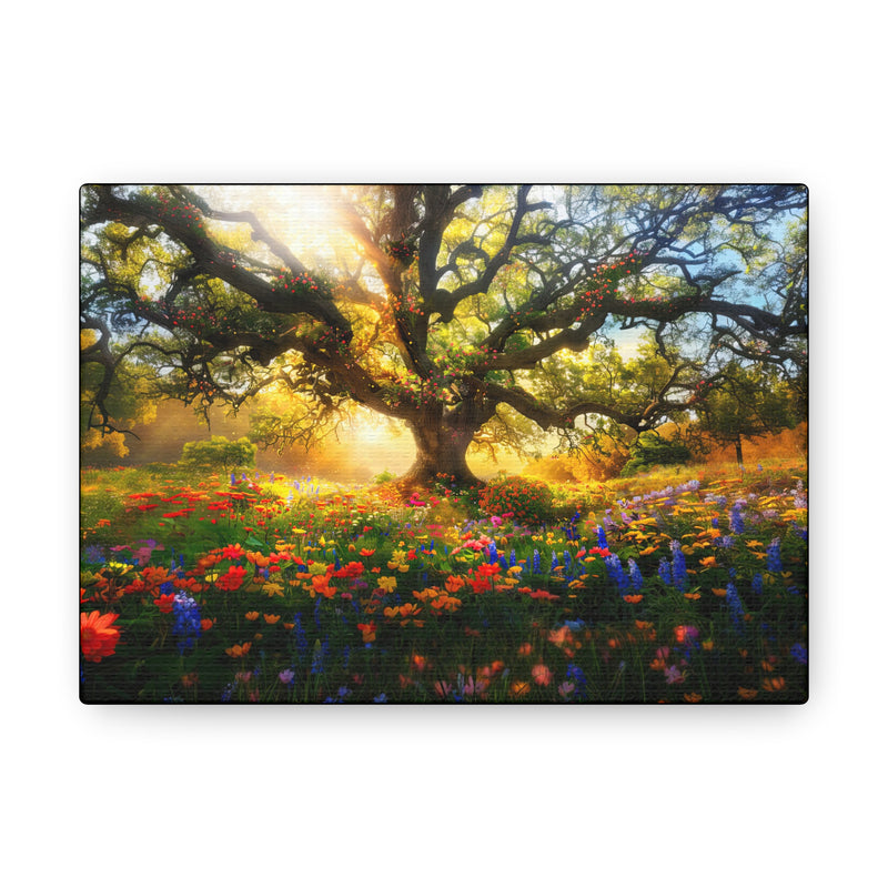 Garden of Eden Tree of Life Painting Canvas Print, wall decor, Symbolic Artwork, Colorful Décor, Unique Art Gift