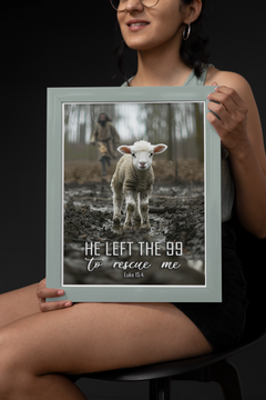 He left the 99 canvas art print