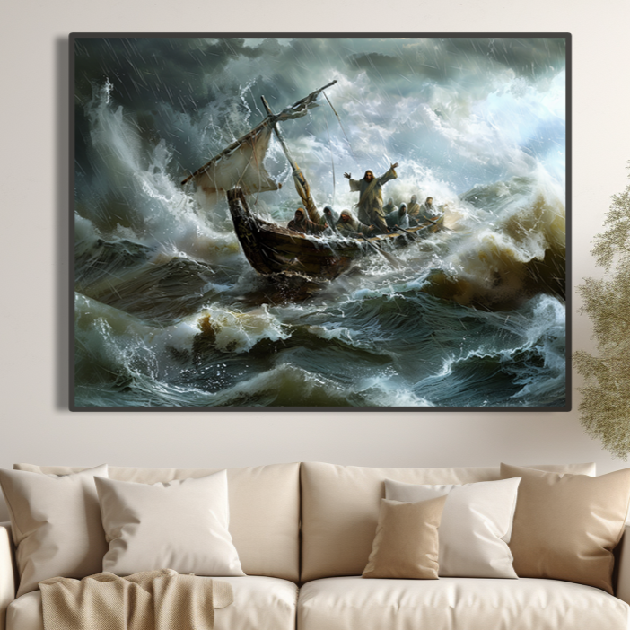 Jesus Calms The Storm Art Print