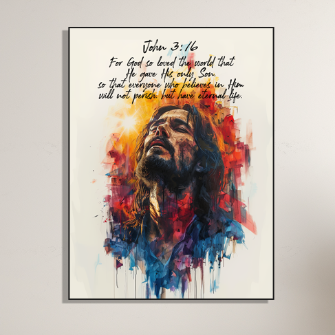 John 3:16 Jesus Art