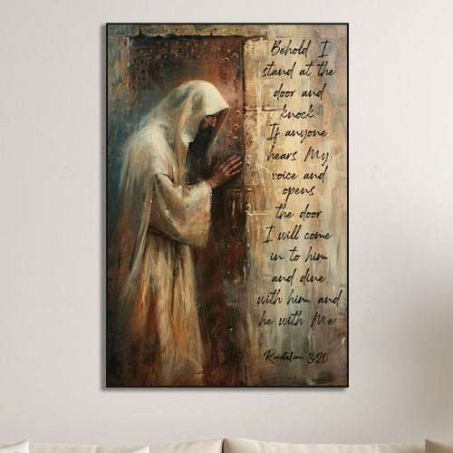 I stand at the door and knock Jesus Painting